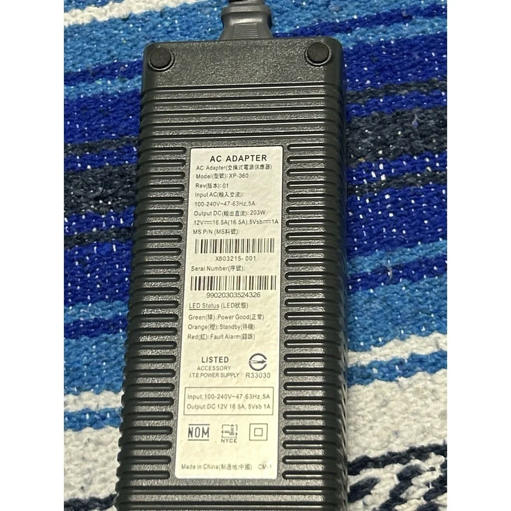 Microsoft Xbox 360 Pro Console 2009 Power Supply Brick Only Works with Issues